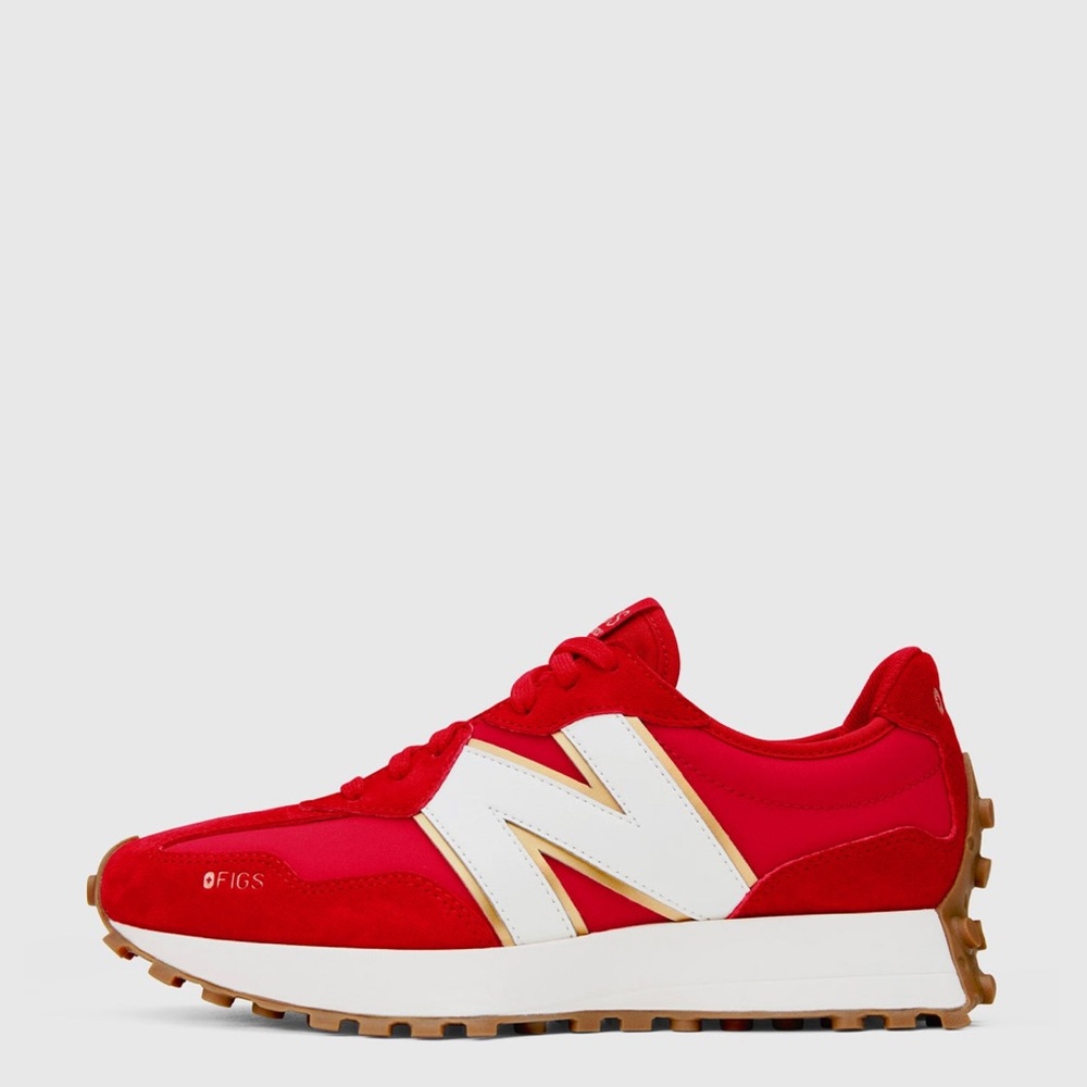 FIGS + New Balance POP Red and White Athletic Shoes - Picture 3 of 7